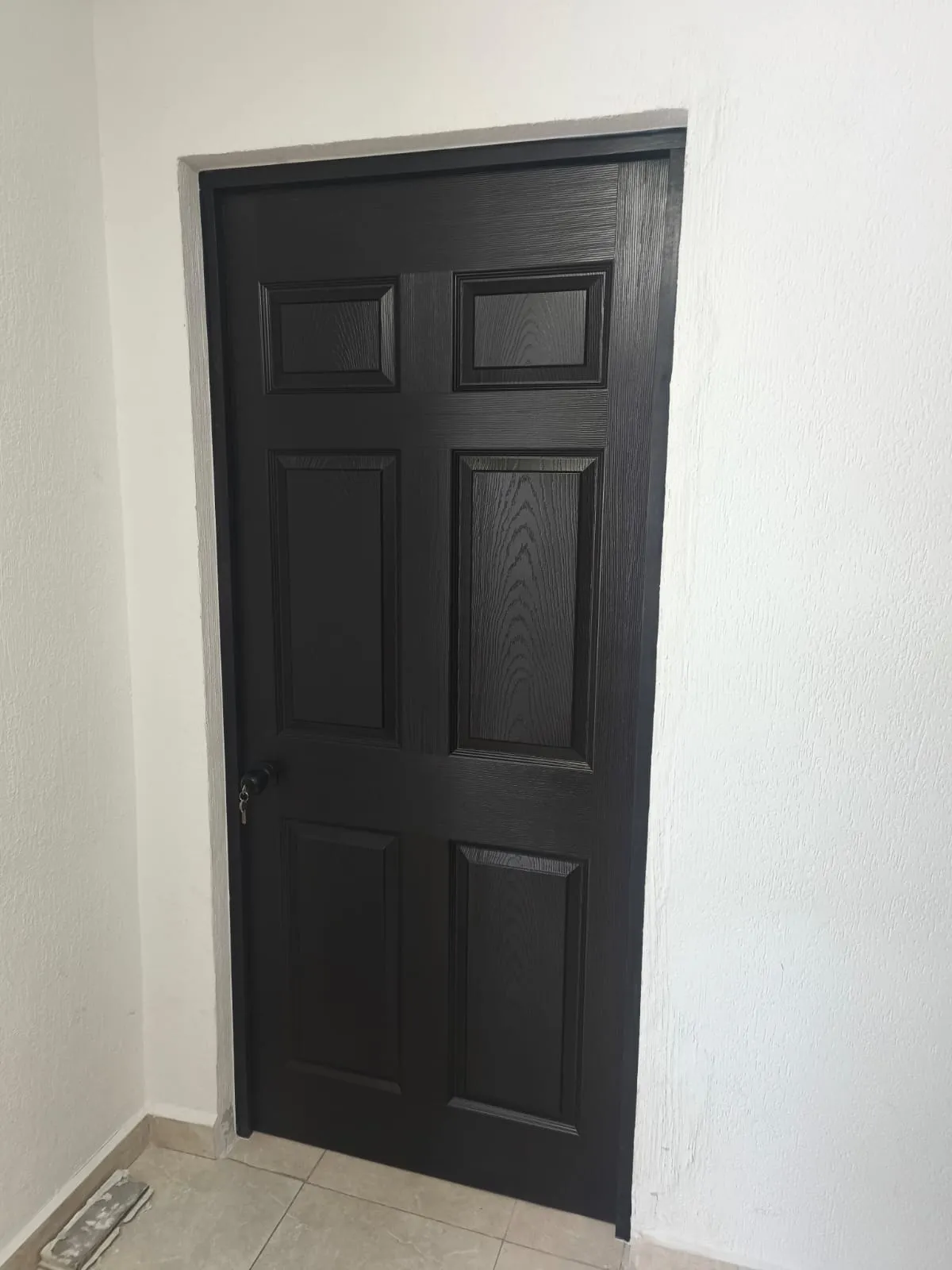 Puerta de tablero oscura